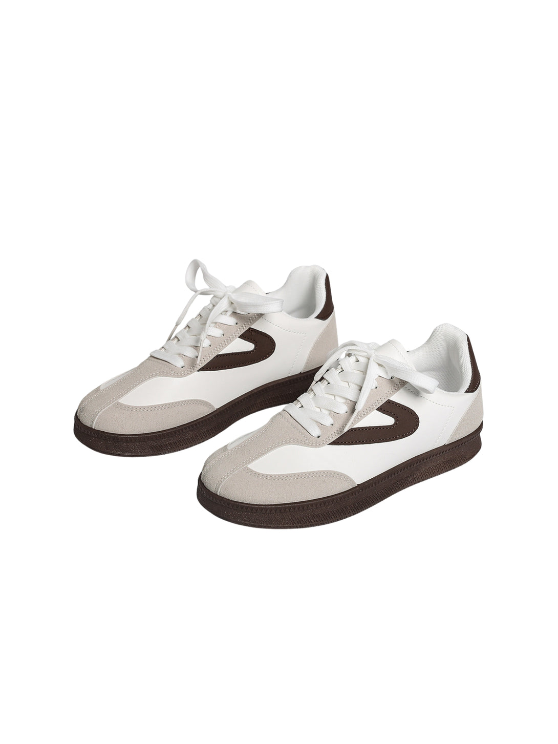 Simple Motion Lace-up Sneakers-Brown