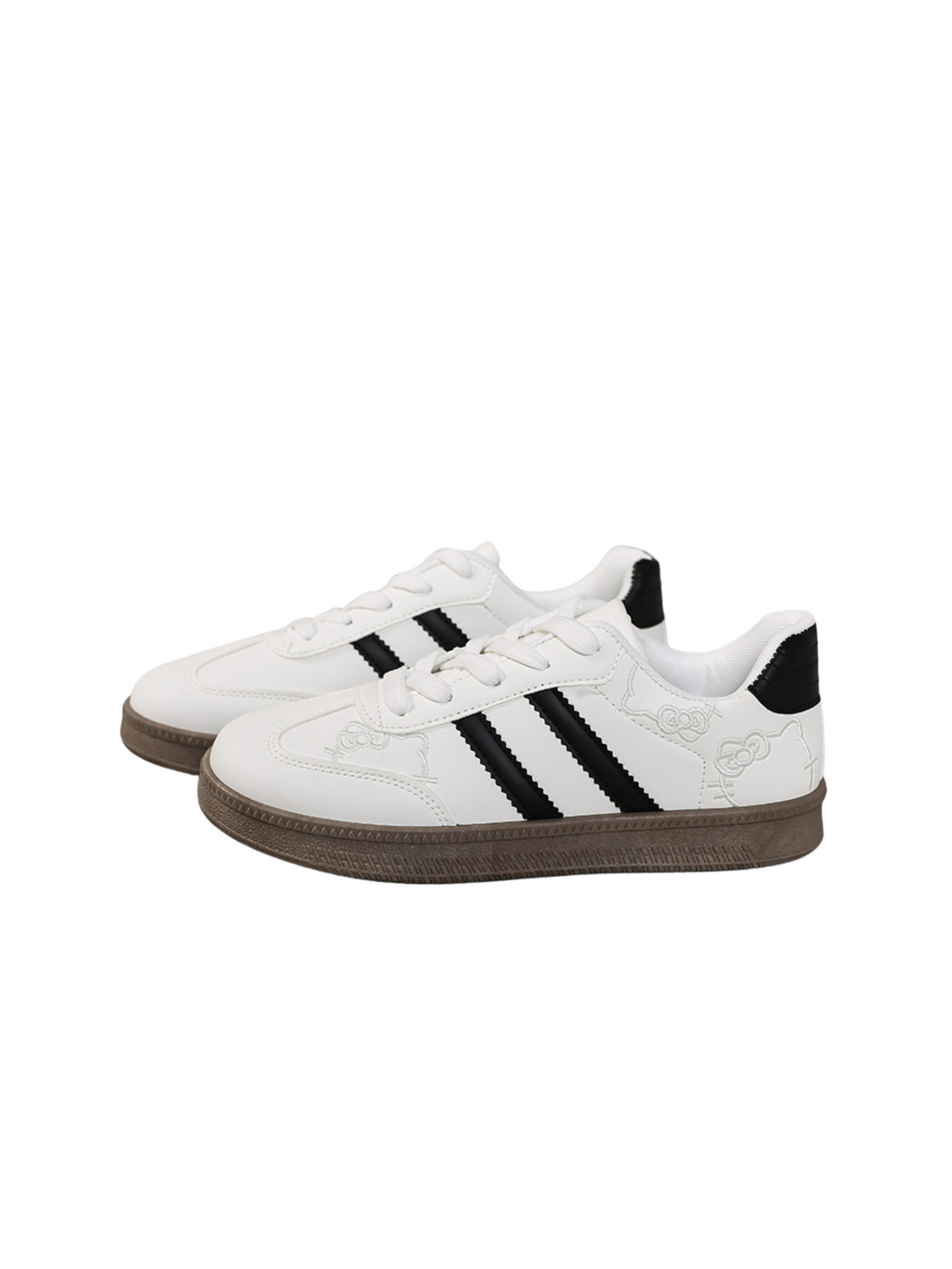 Simple Bloom Lace-Up Sneakers- Pink