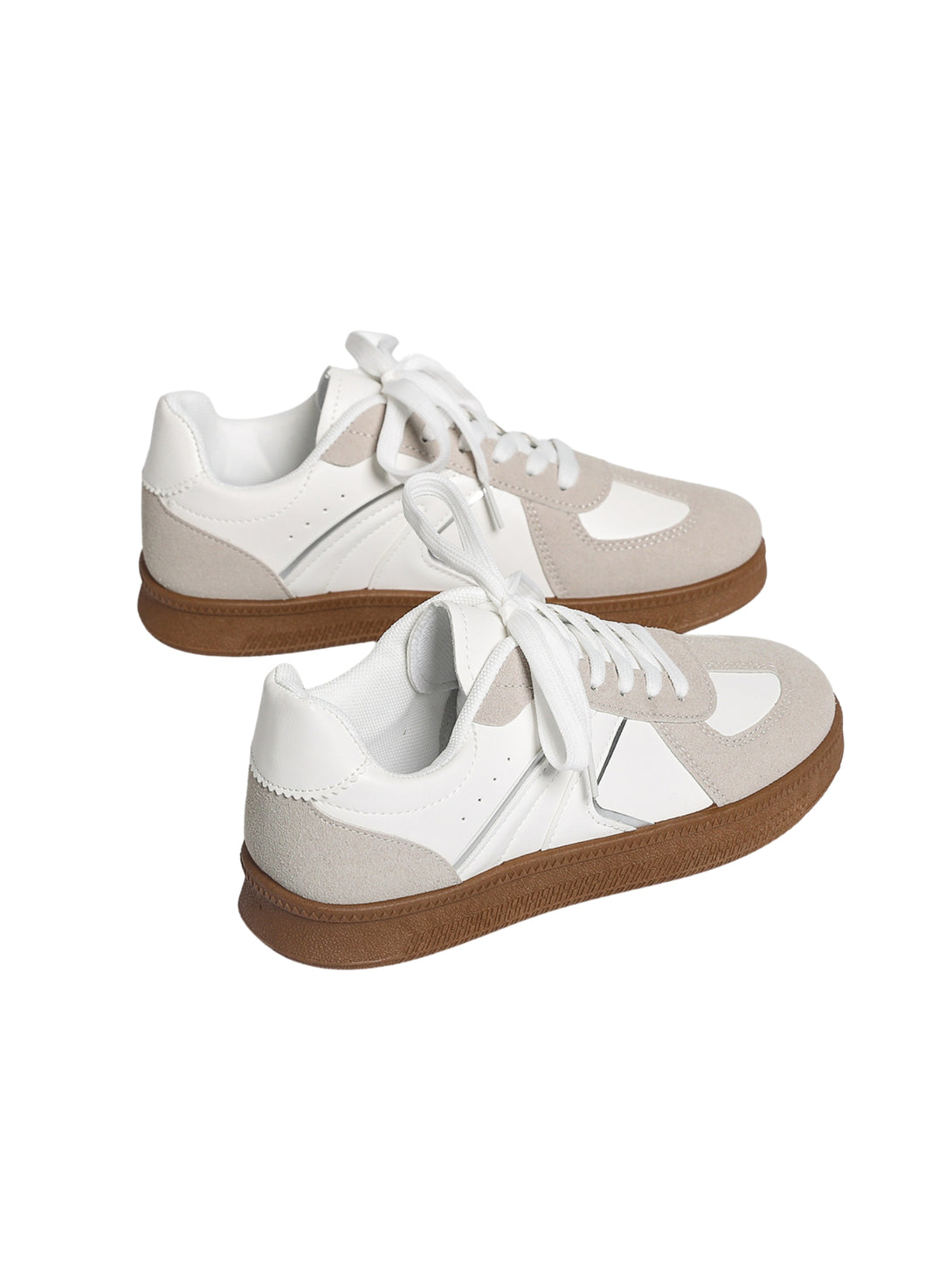 Simple Pulse Lace-up Sneakers-Red
