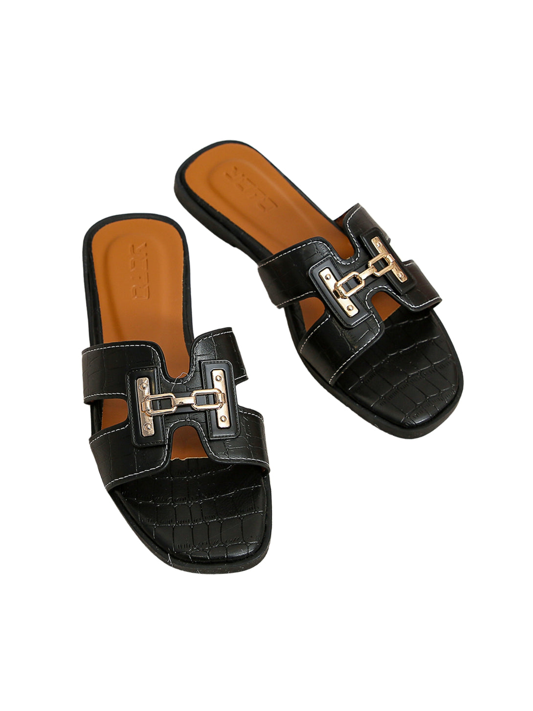 Urban Chic Flat Slides-Cream