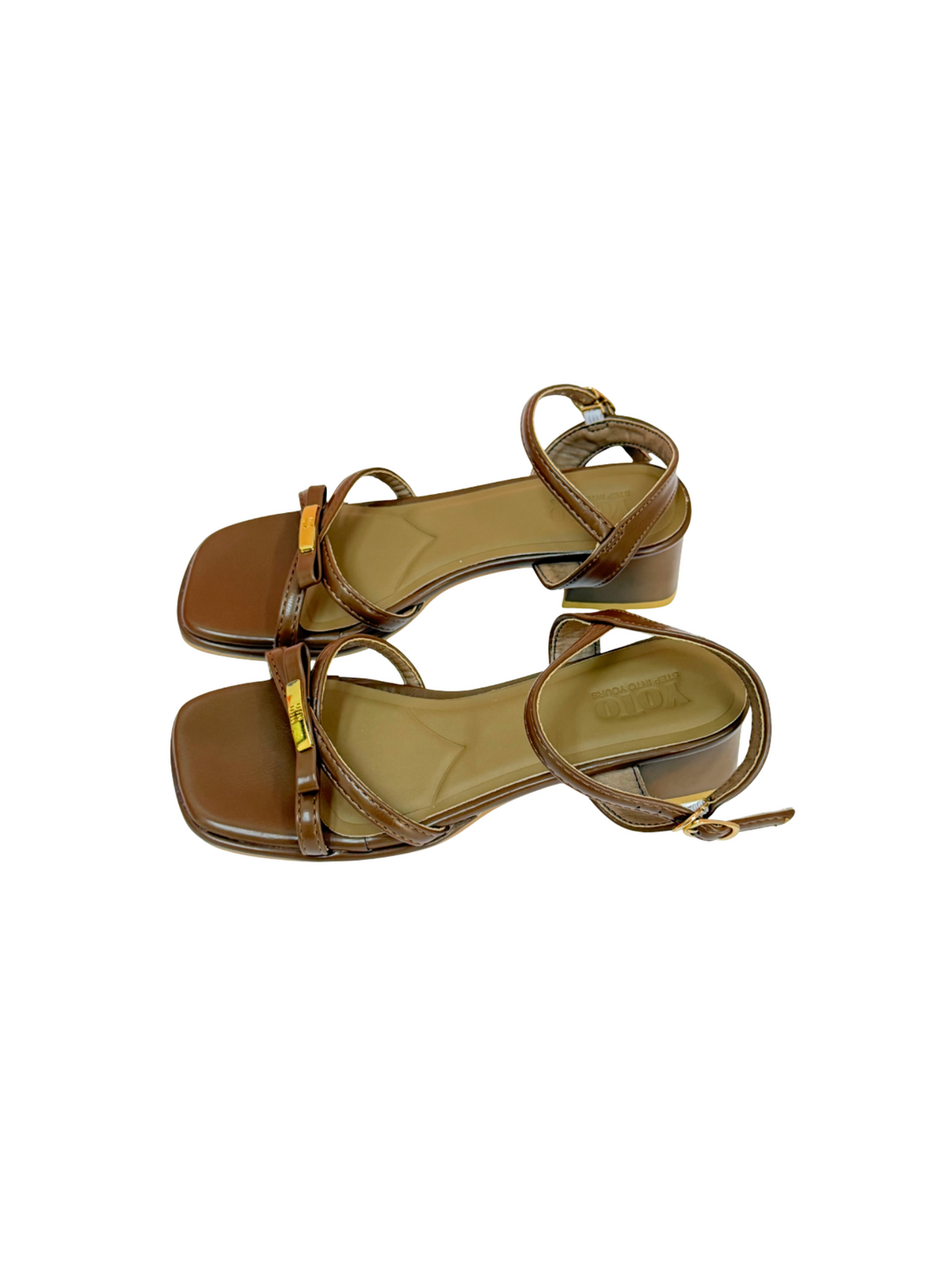 Urban Stride Square-Toe Sandal-Brown