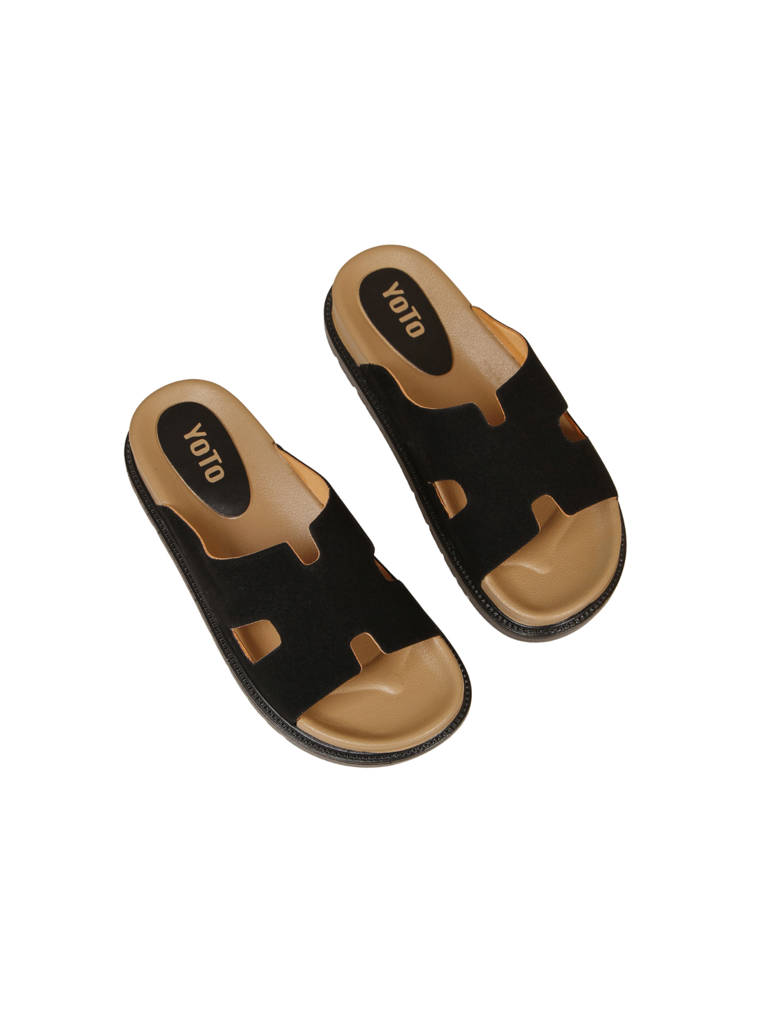 Slumber Soft Comfort Slides Sandals-Black