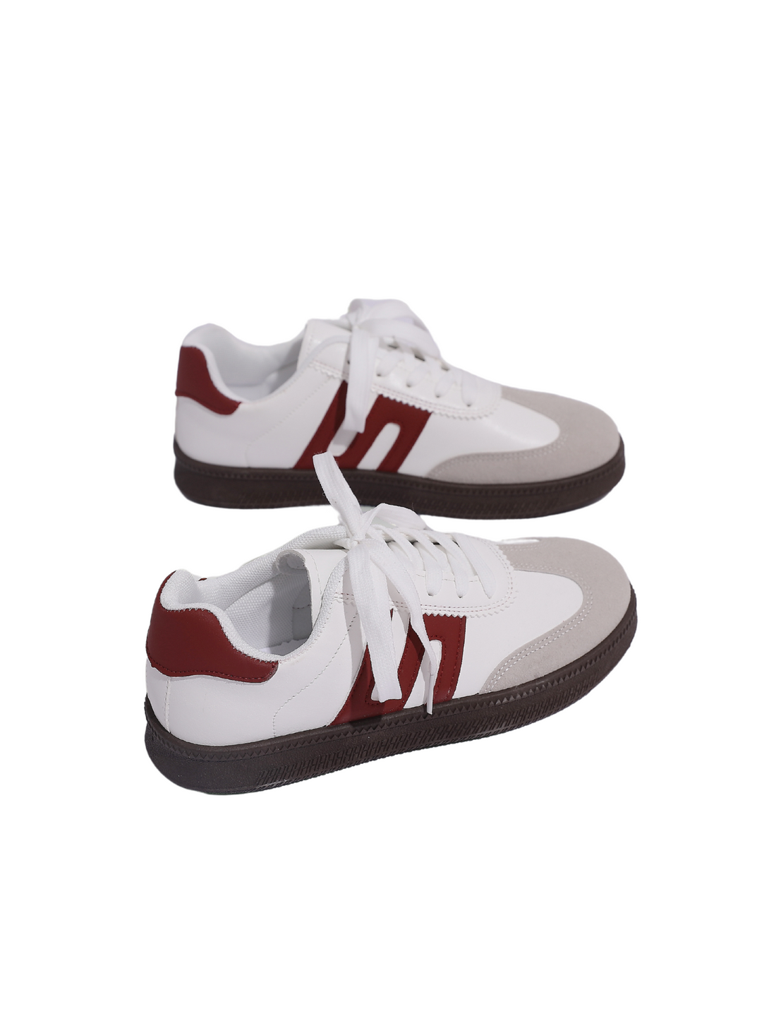 Simple Loop Lace-up Sneakers-Black