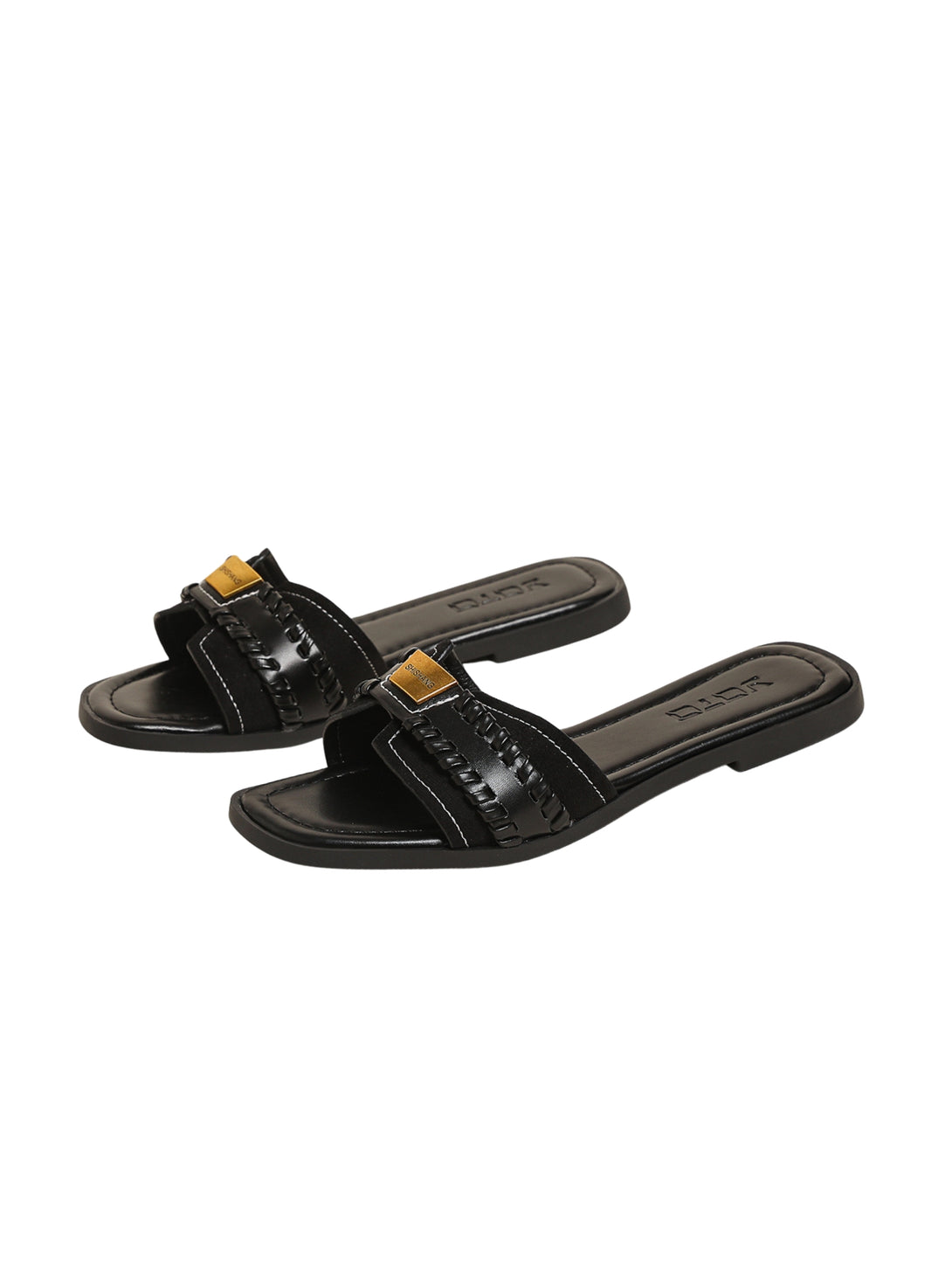 Urban Pace Flat Slides-Black
