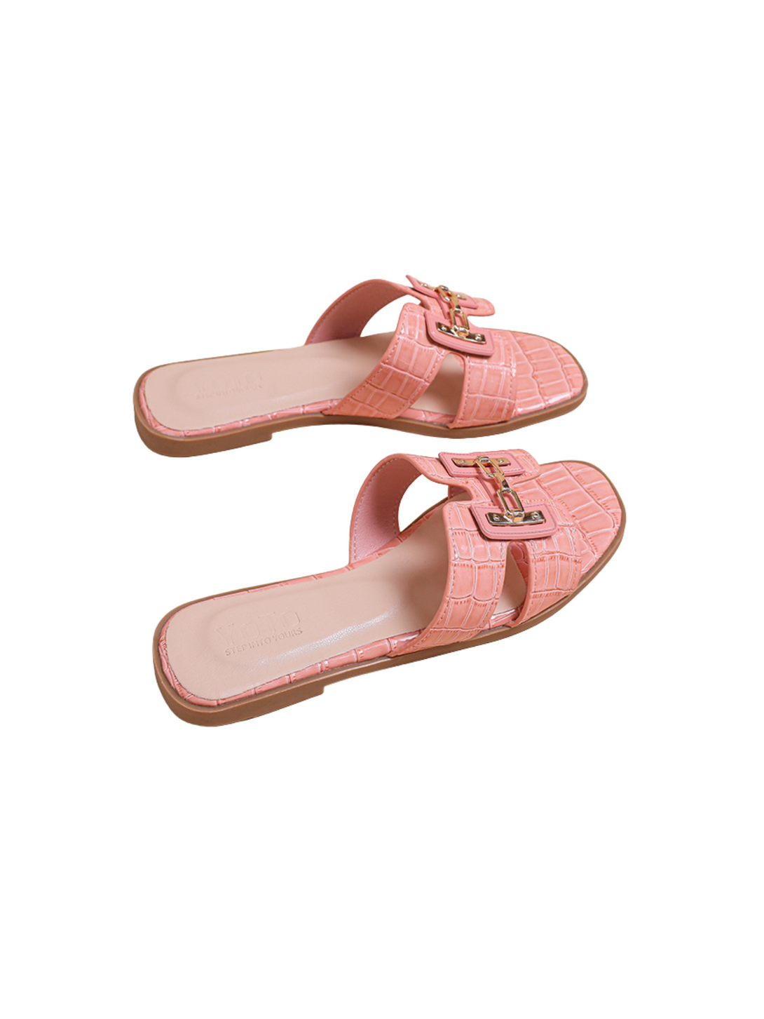 Urban Chic Flat Slides-Cream