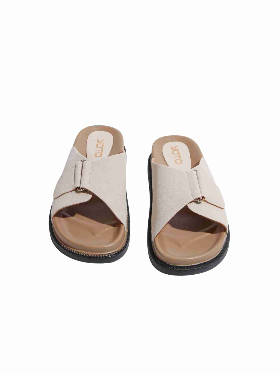 Core Slip Flat Slide Slipper-Beige