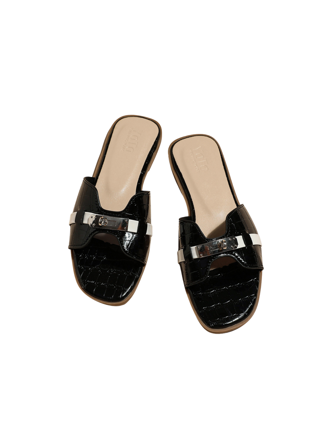 Urban Poise Flat Slide Sandals-Apricot
