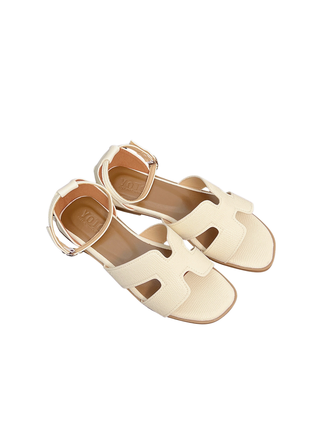 Urban Groove Open-Toe Cutout Slingback Sandal-Beige