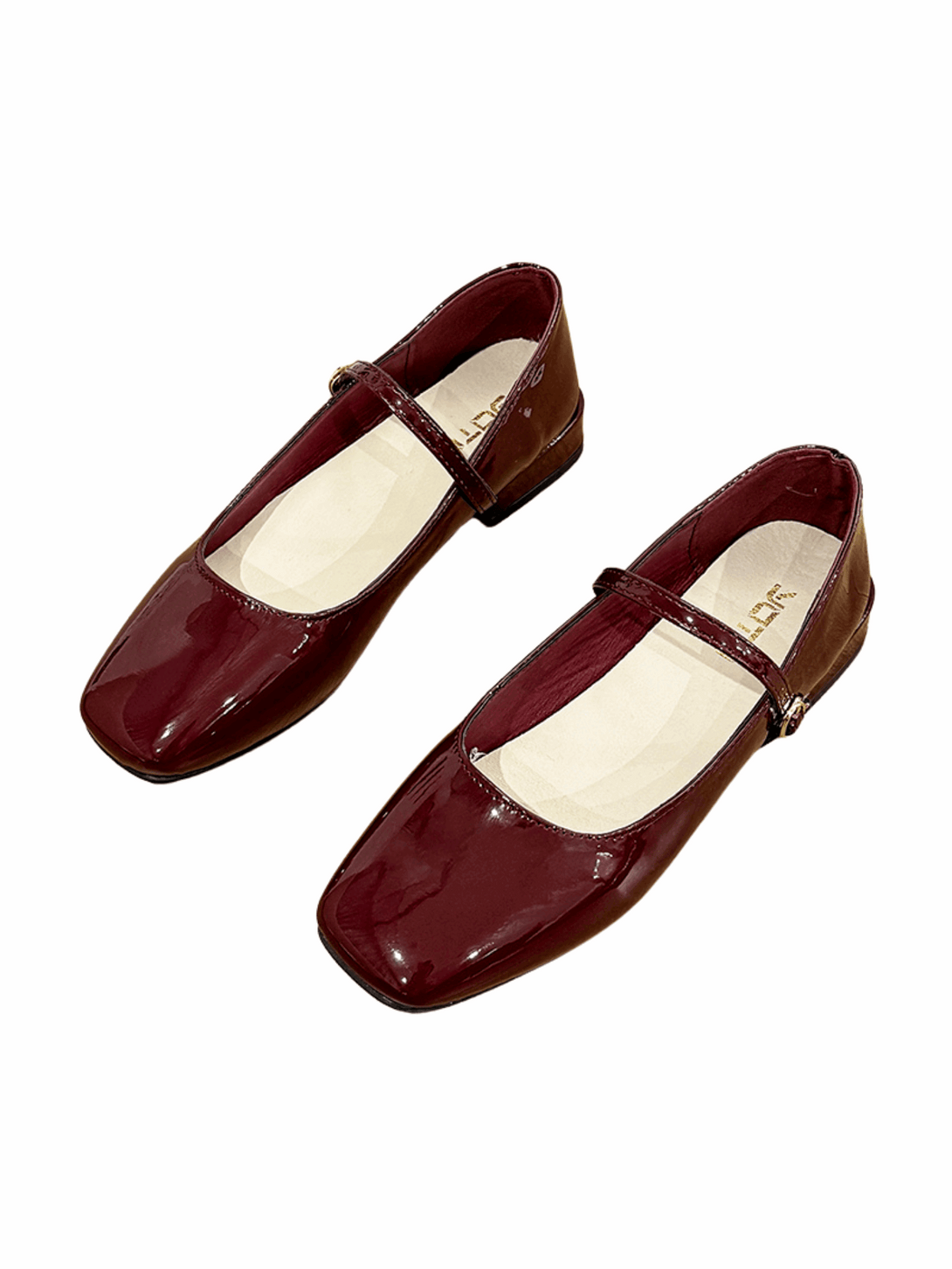 Élan Belle Mary Jane Loafers-Wine Red