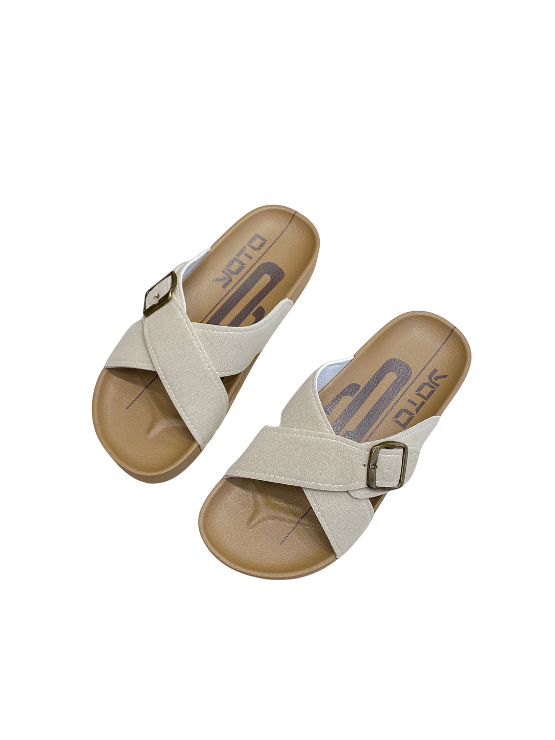 Calm Stepper Slides Sandals-Brown