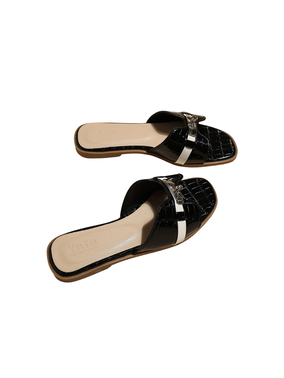 Urban Poise Flat Slide Sandals-Apricot