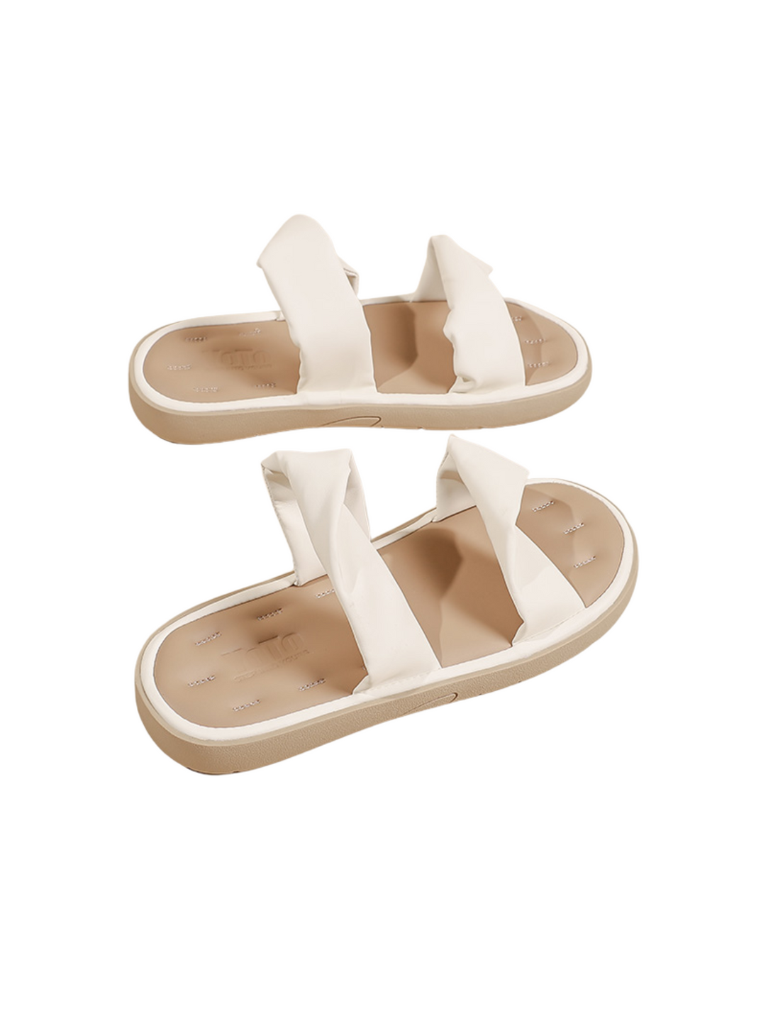 Vita Cloud Padded Slip-On Sandals-Apricot