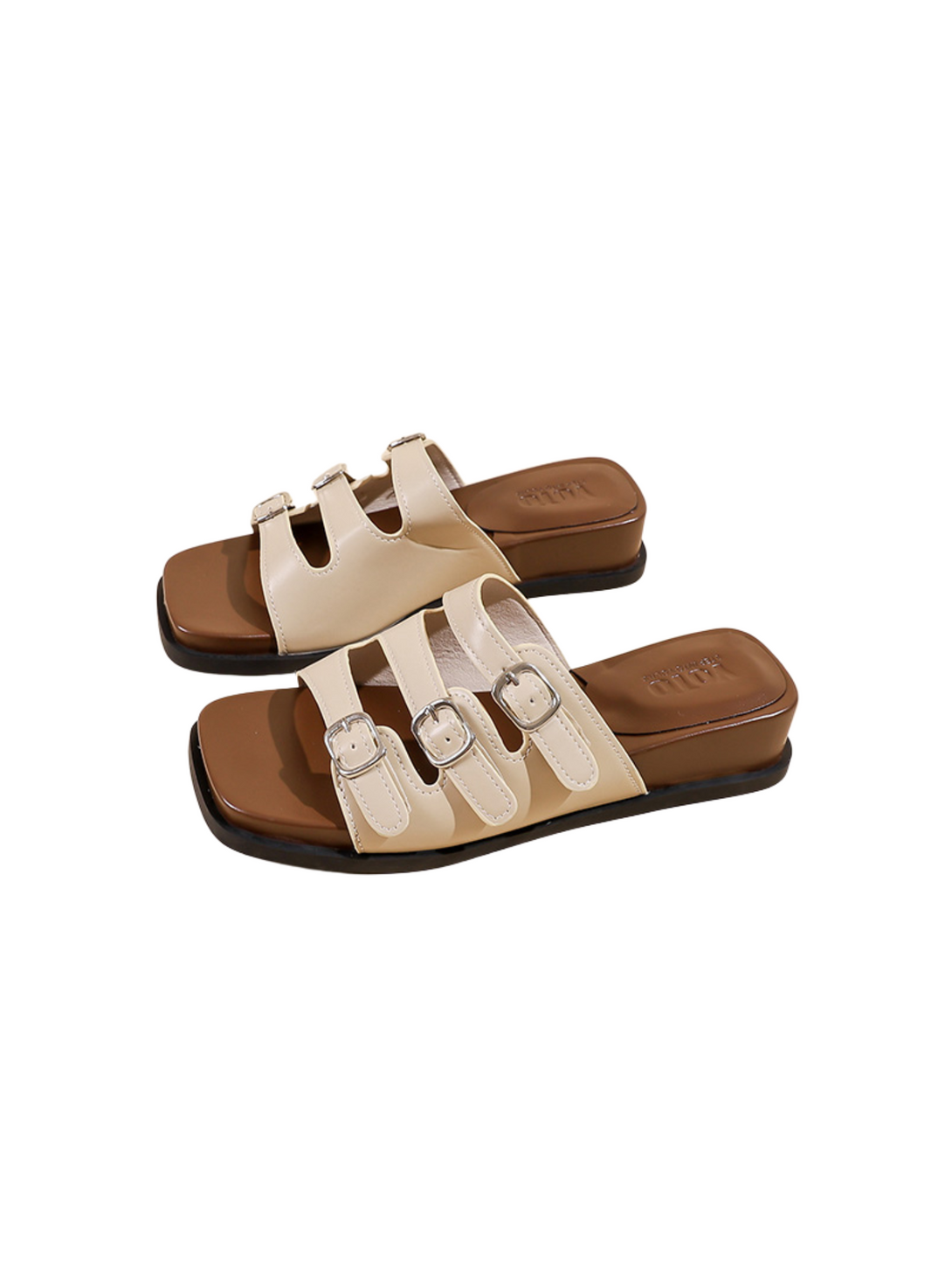 Vita Zen Slip On Sandals-Beige