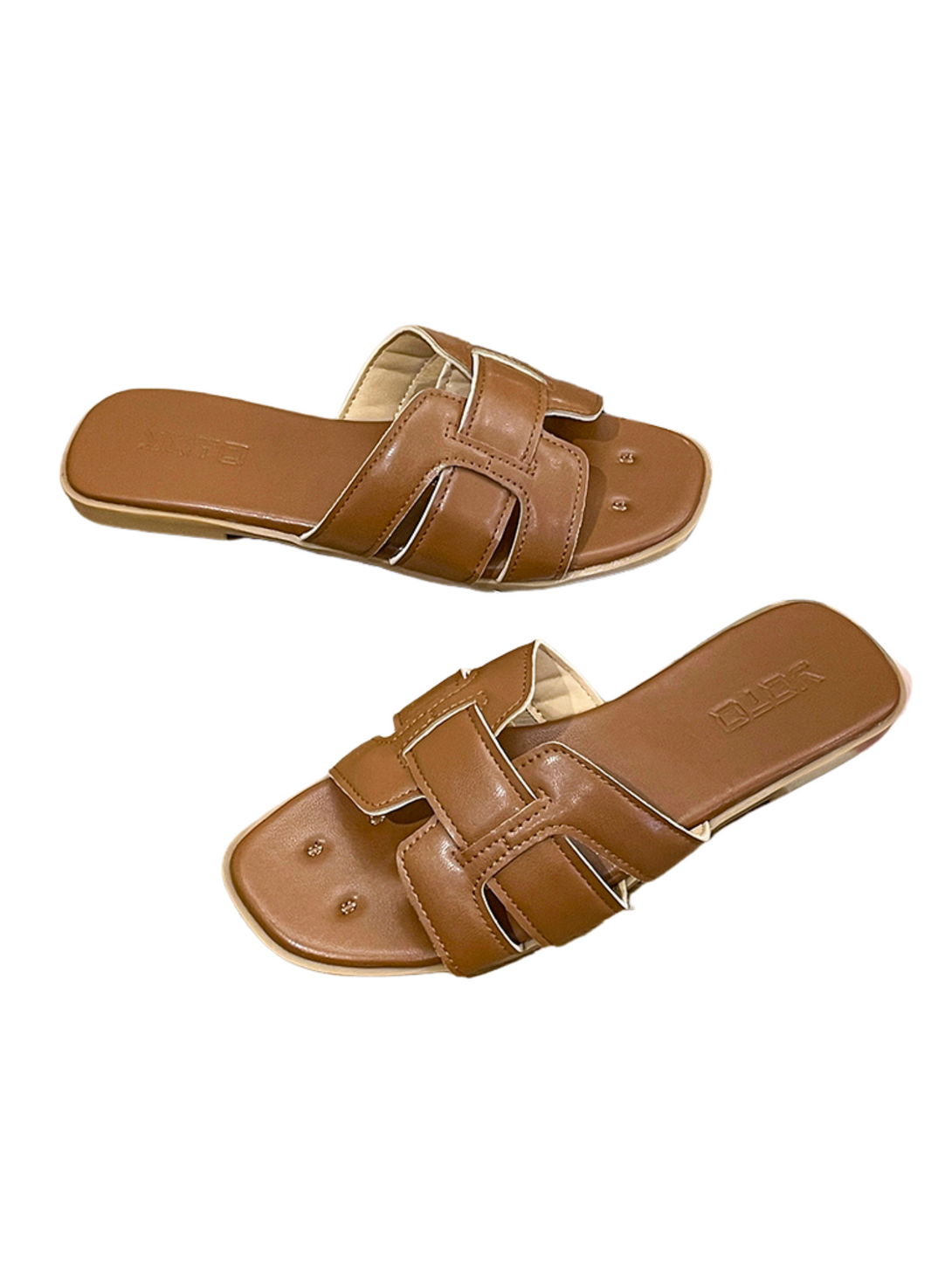 Vita Flow Flat Slides-Off-White