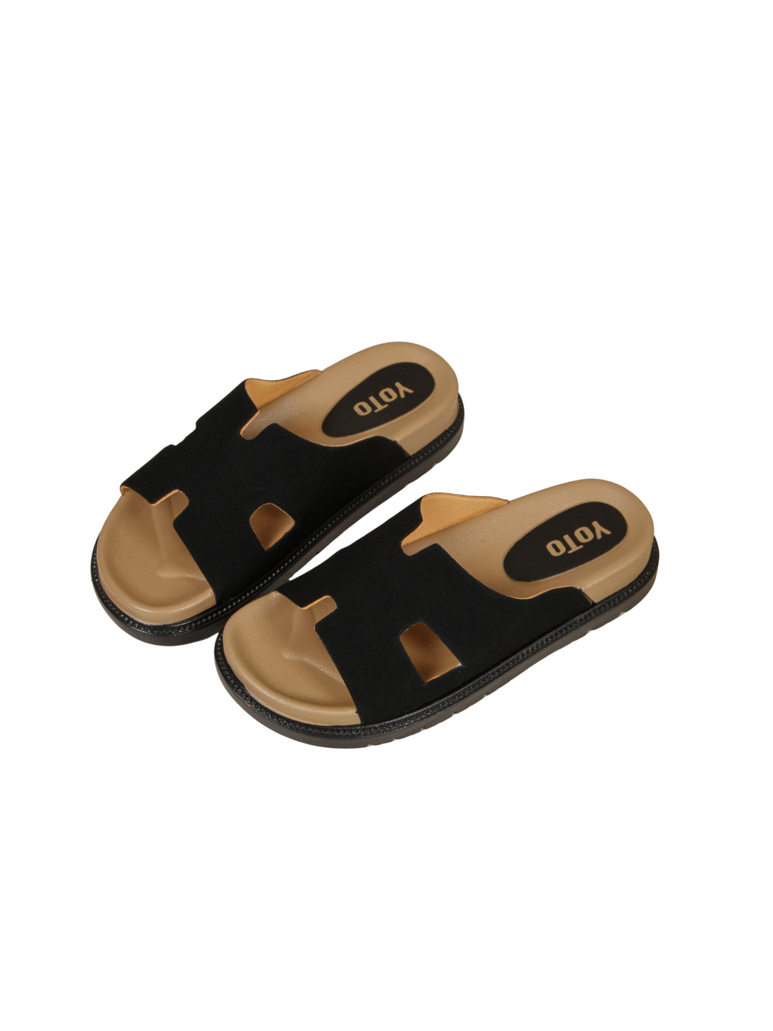 Slumber Soft Comfort Slides Sandals-Black