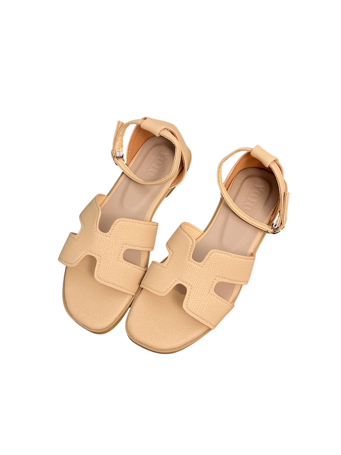 Urban Groove Open-Toe Cutout Slingback Sandal-Beige