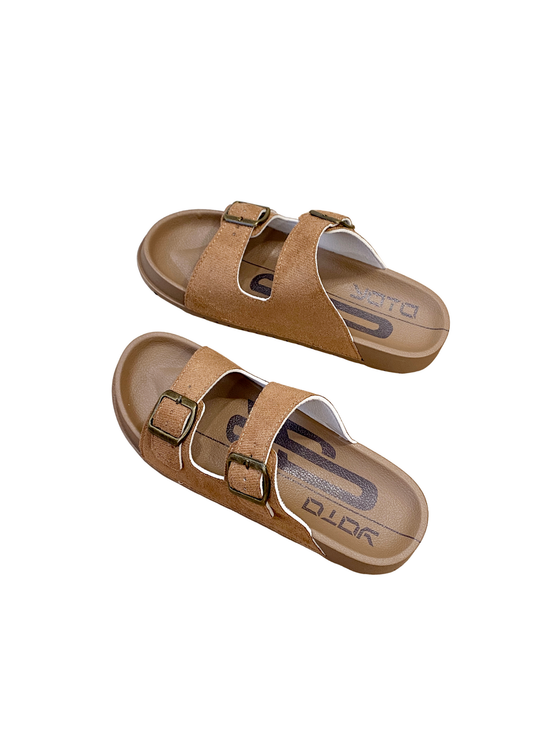Quiet Comfort Dual Buckle Slides Sandals-Black