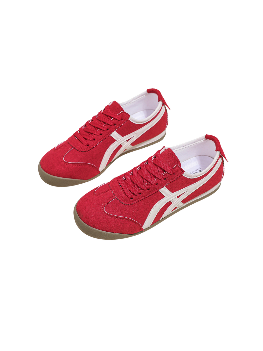 Velouré Valence Classic Street Sneakers-Red