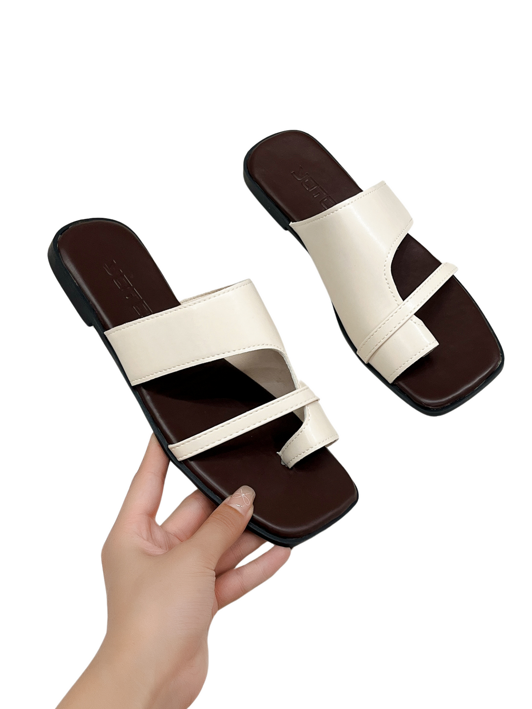 Vita Echo Flat Slides-Black
