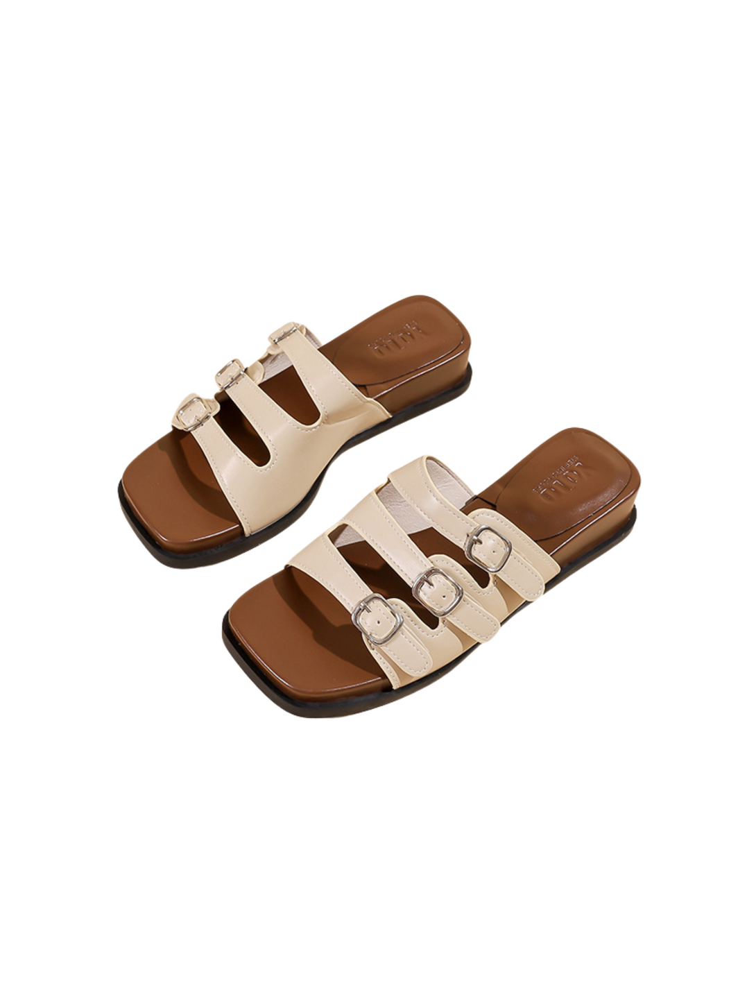 Vita Zen Slip On Sandals-Beige