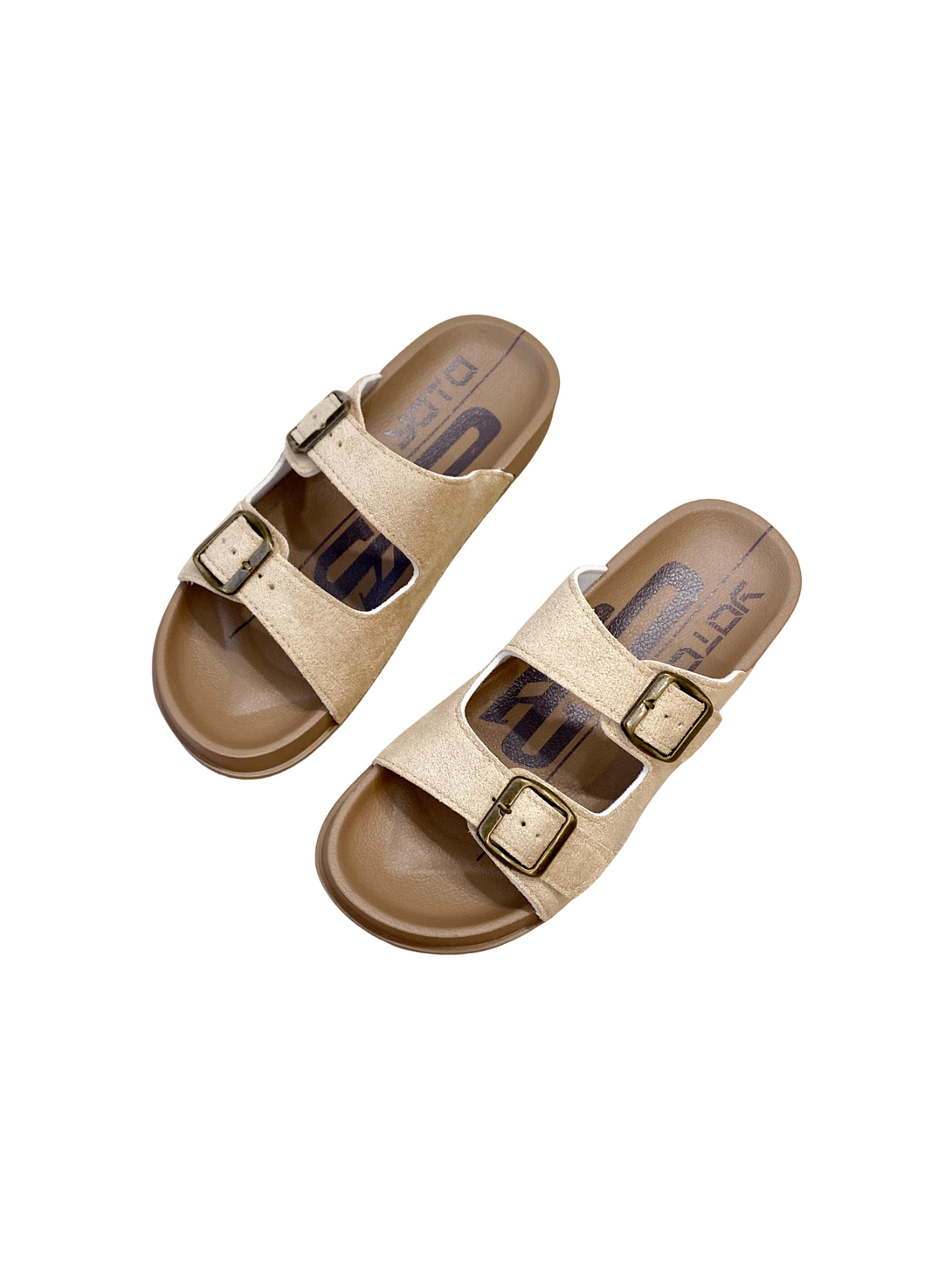 Quiet Comfort Dual Buckle Slides Sandals-Black