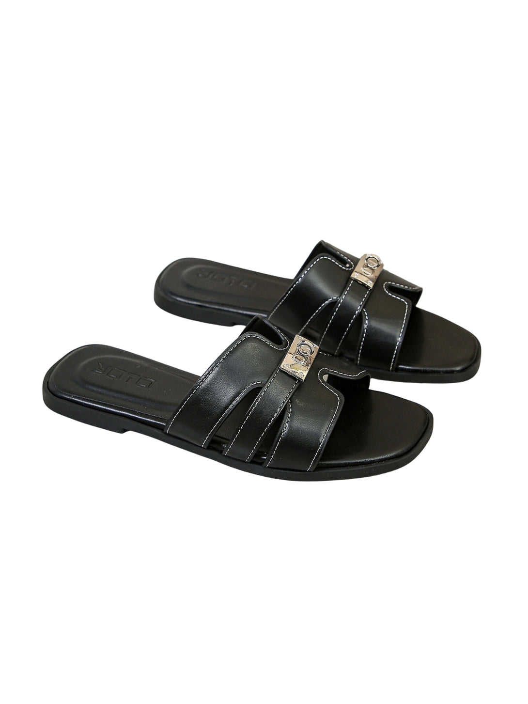 Urban Mellow Flat Slides-Black