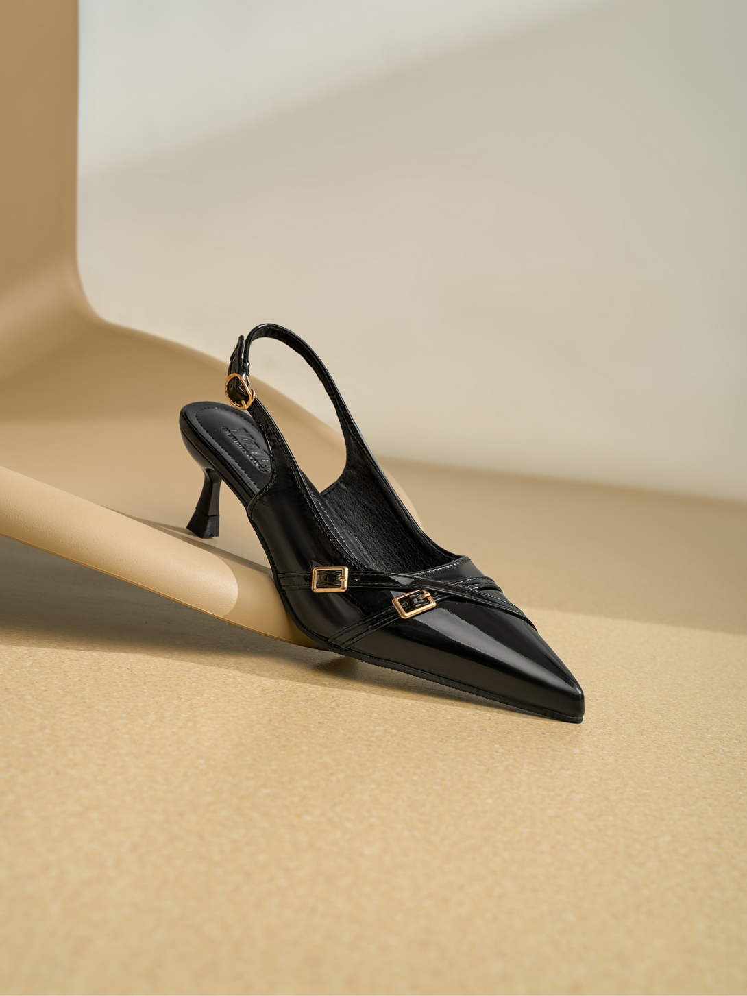 Charm Pointed Slingback Heels-Red