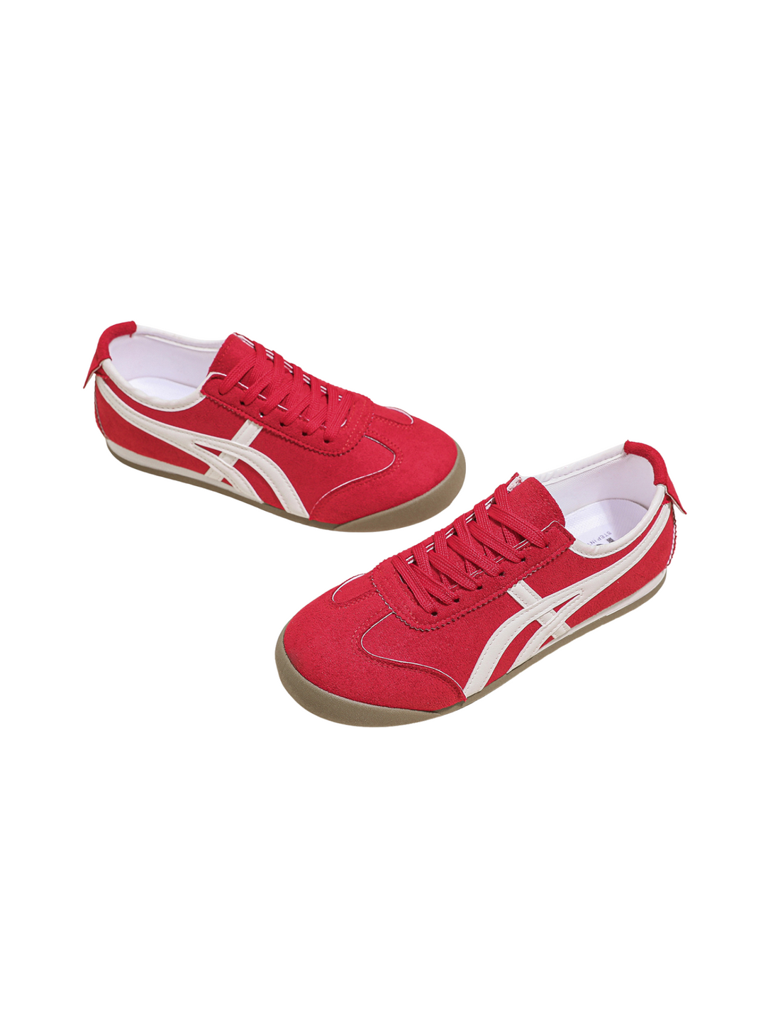 Velouré Valence Classic Street Sneakers-Red