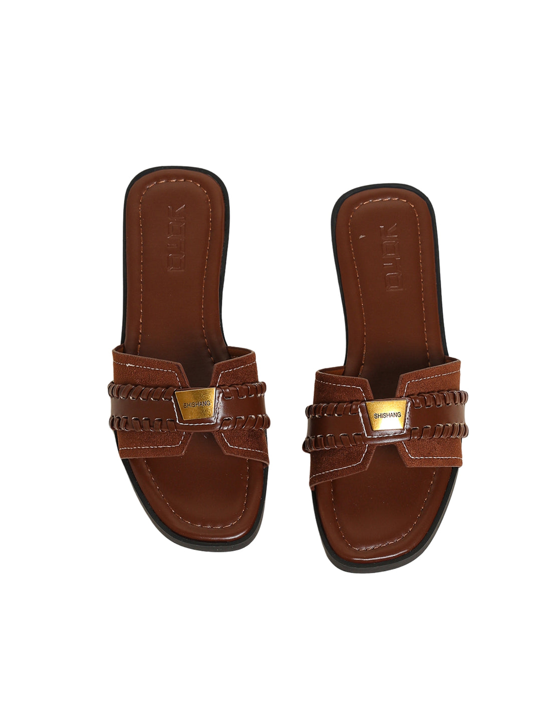 Urban Pace Flat Slides-Black