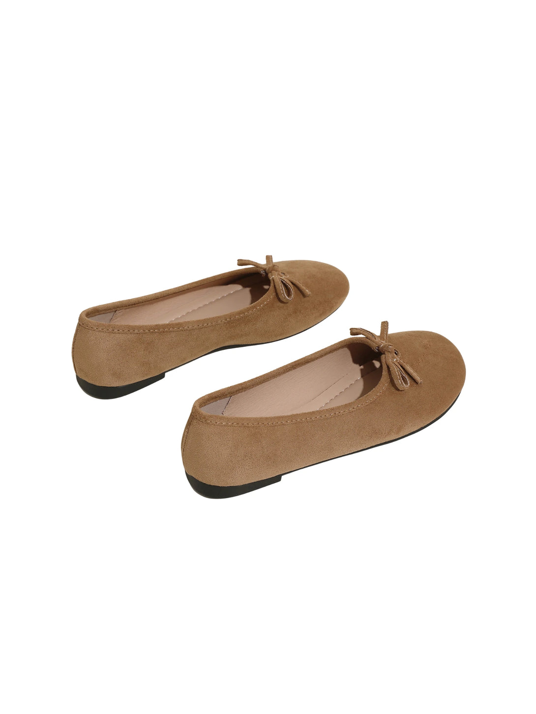 Velouré Axis Close Toe Suede Loafer-Apricot