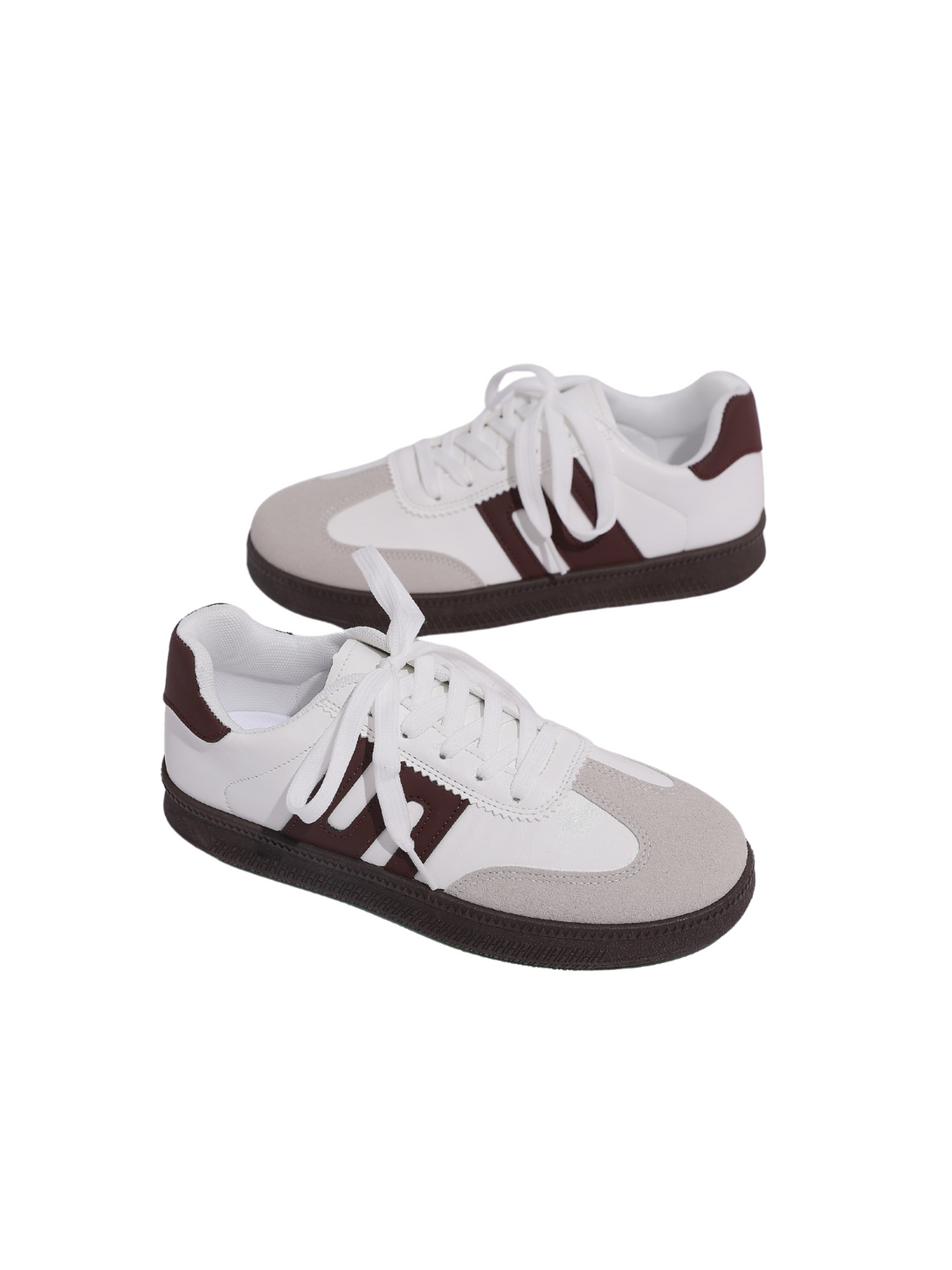 Simple Loop Lace-up Sneakers-Black