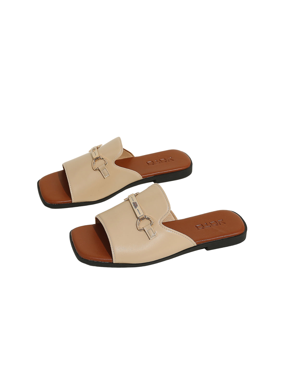 Vita Pelle Flat Sandals-Beige