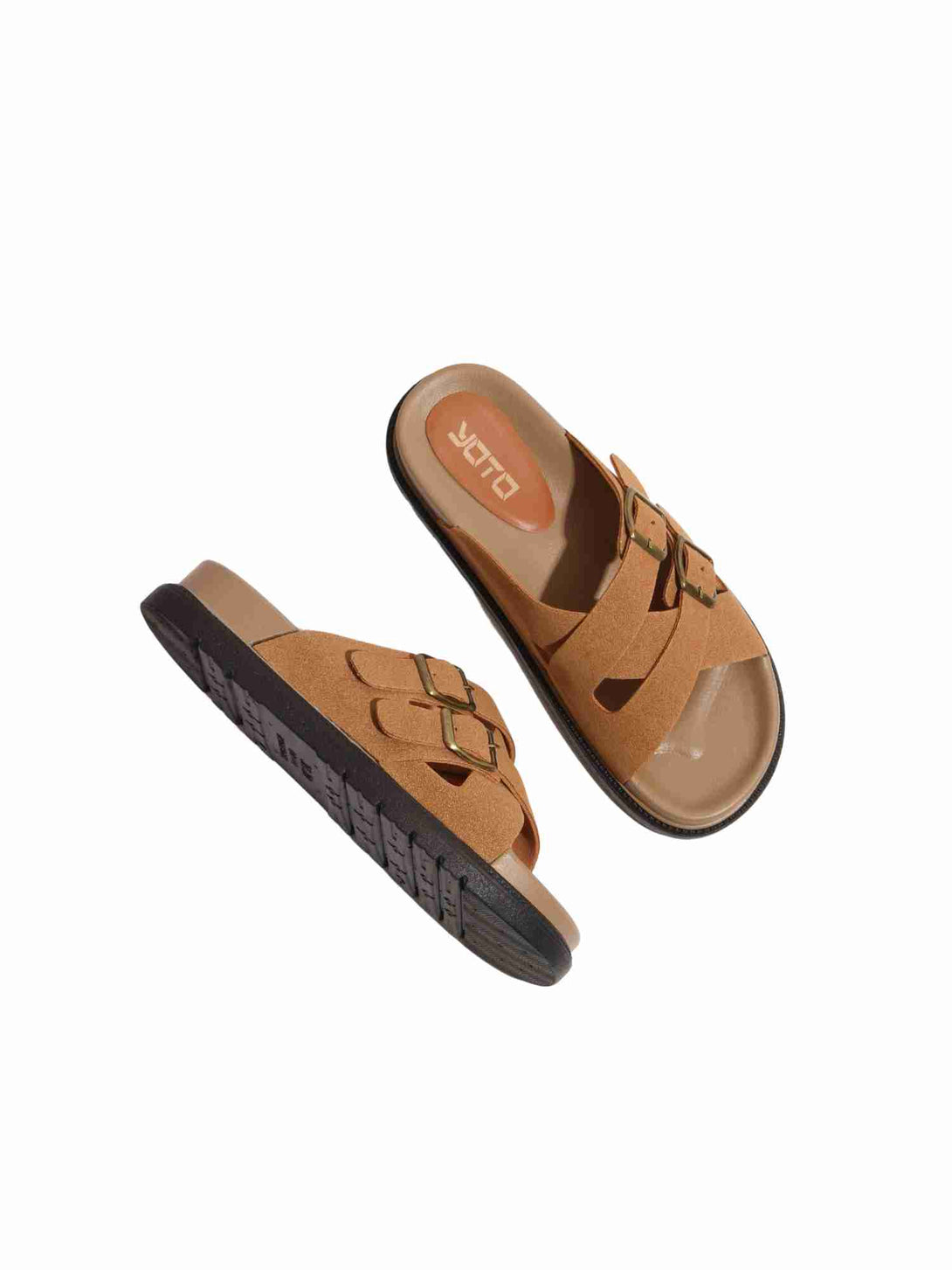 Daily Slide Suede Slip On Slipper-Beige
