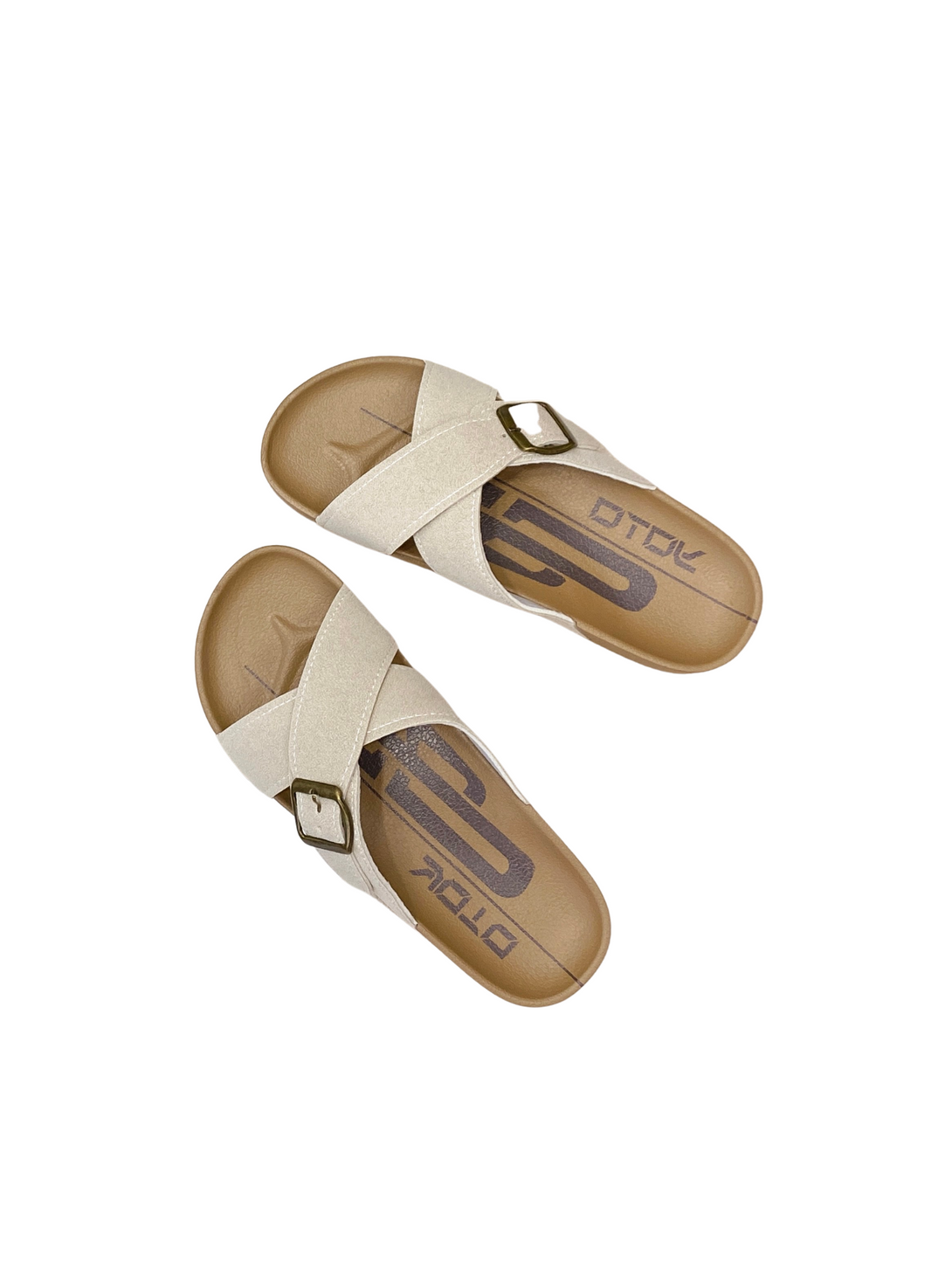 Calm Stepper Slides Sandals-Brown