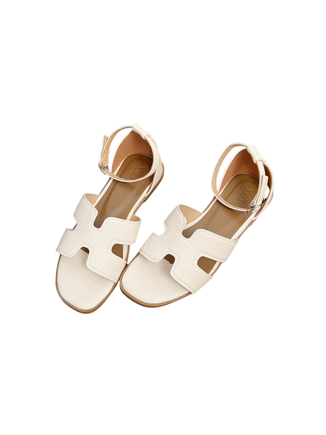 Urban Groove Open-Toe Cutout Slingback Sandal-Beige