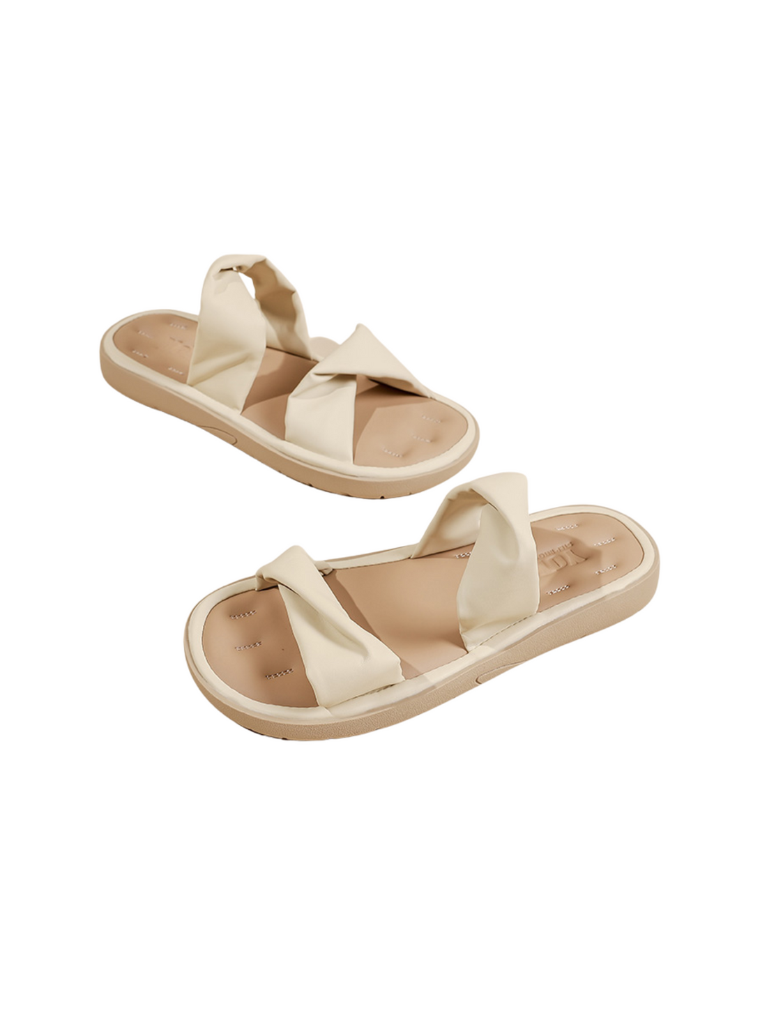 Vita Cloud Padded Slip-On Sandals-Apricot