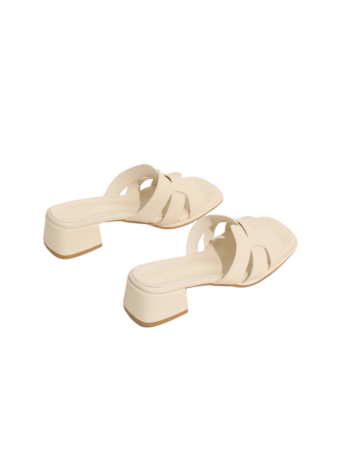 URBAN Luxe Block Heels-Off-White