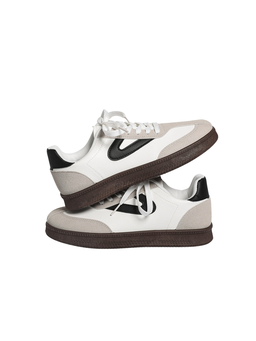 Simple Motion Lace-up Sneakers-Brown