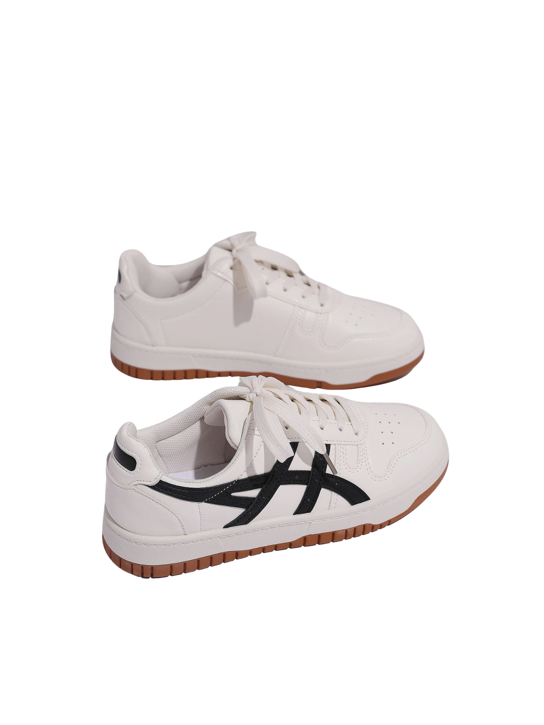 Simple Core Lace-up Sneakers-Brown