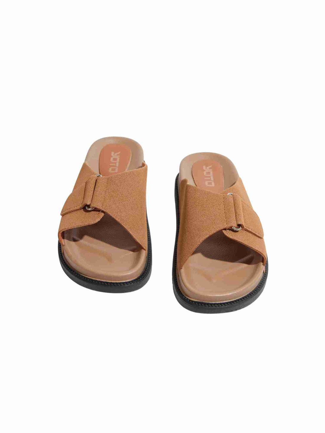 Core Slip Flat Slide Slipper-Beige