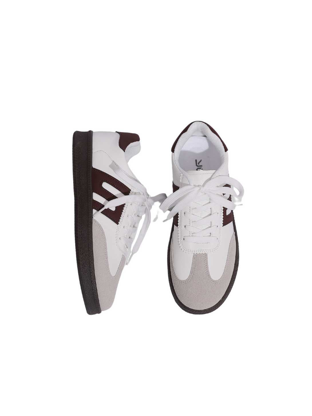 Simple Loop Lace-up Sneakers-Black