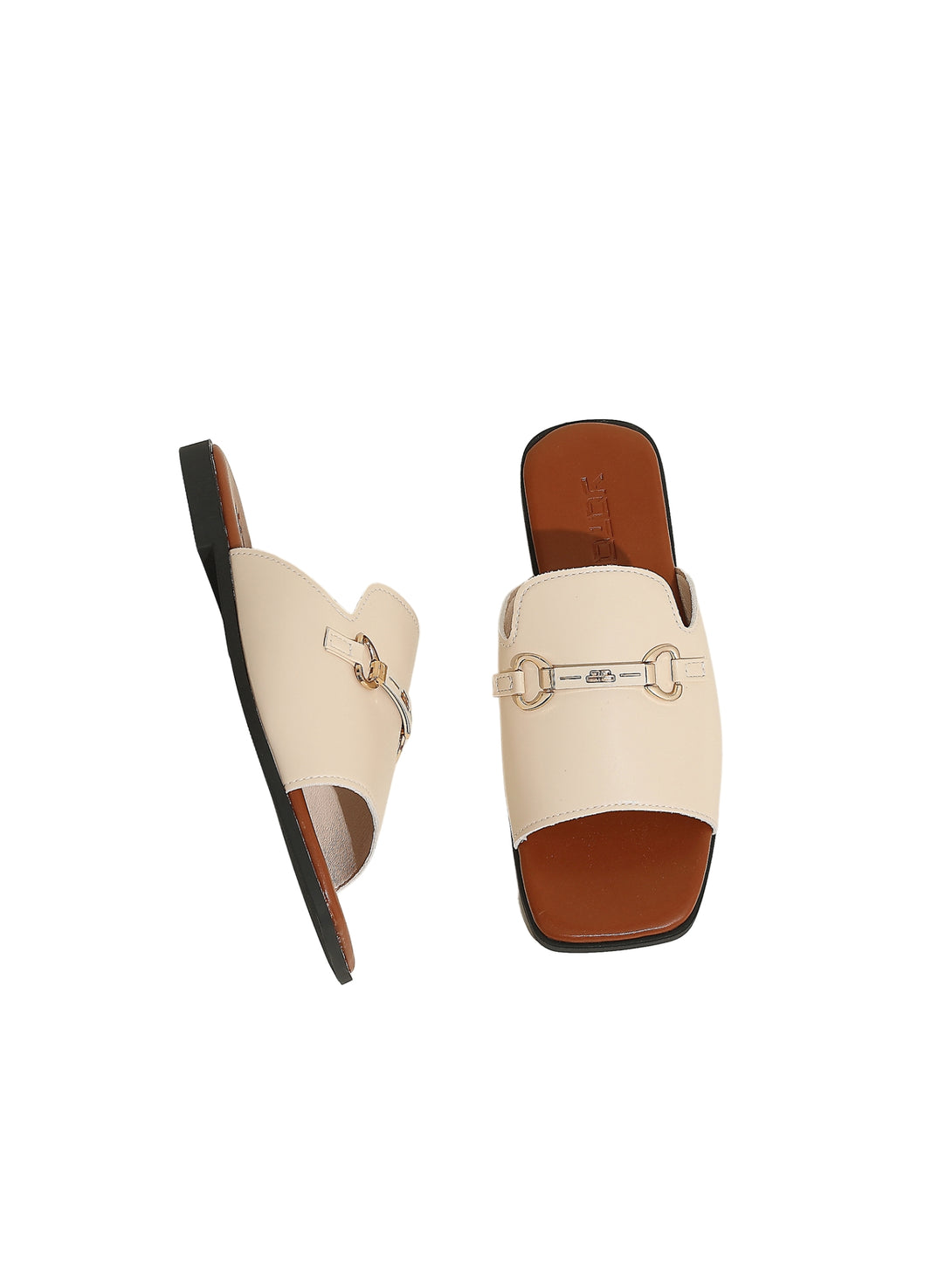 Vita Pelle Flat Sandals-Beige