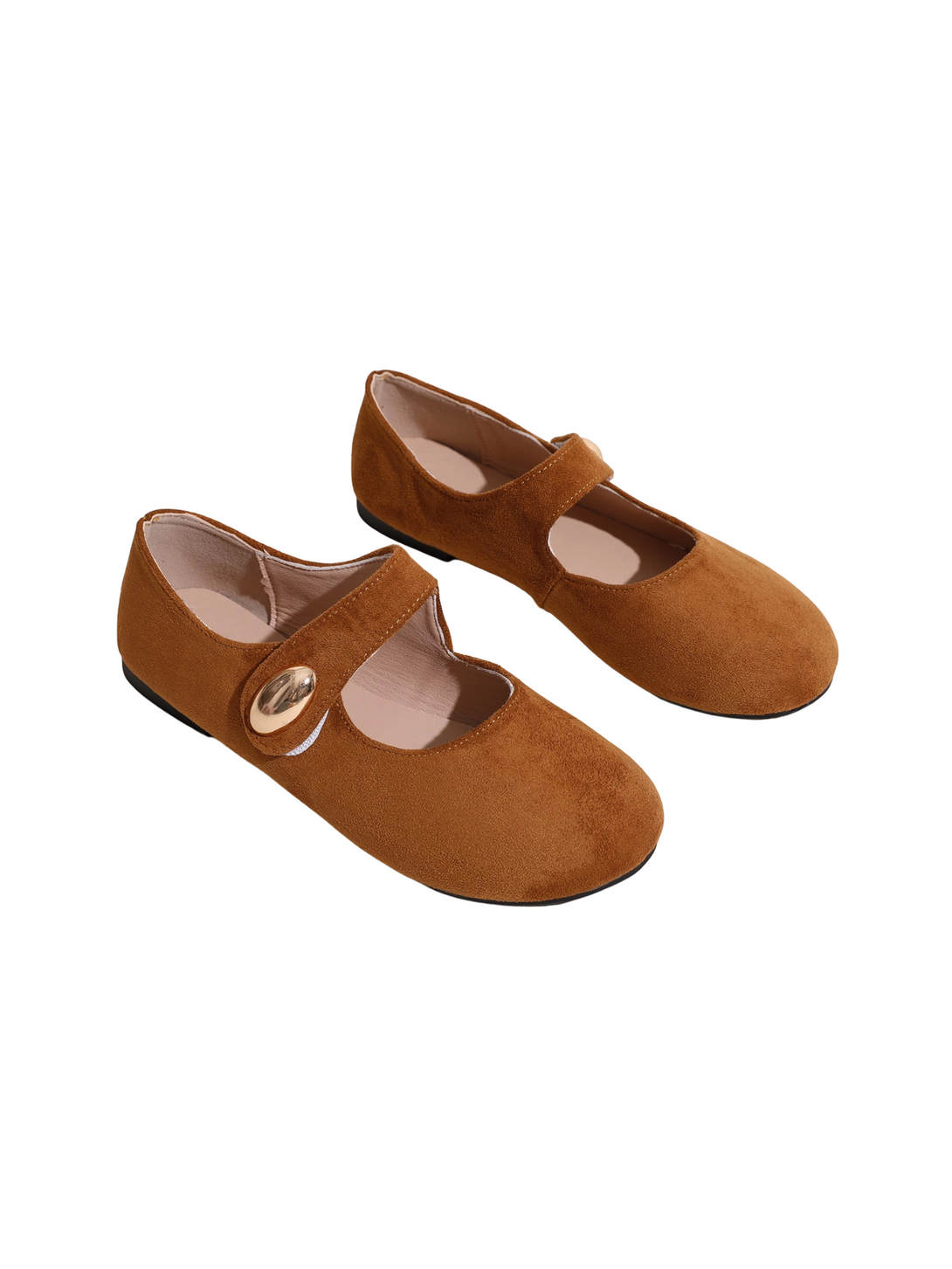 Velouré Verge Close Toe Suede Loafer- Brown