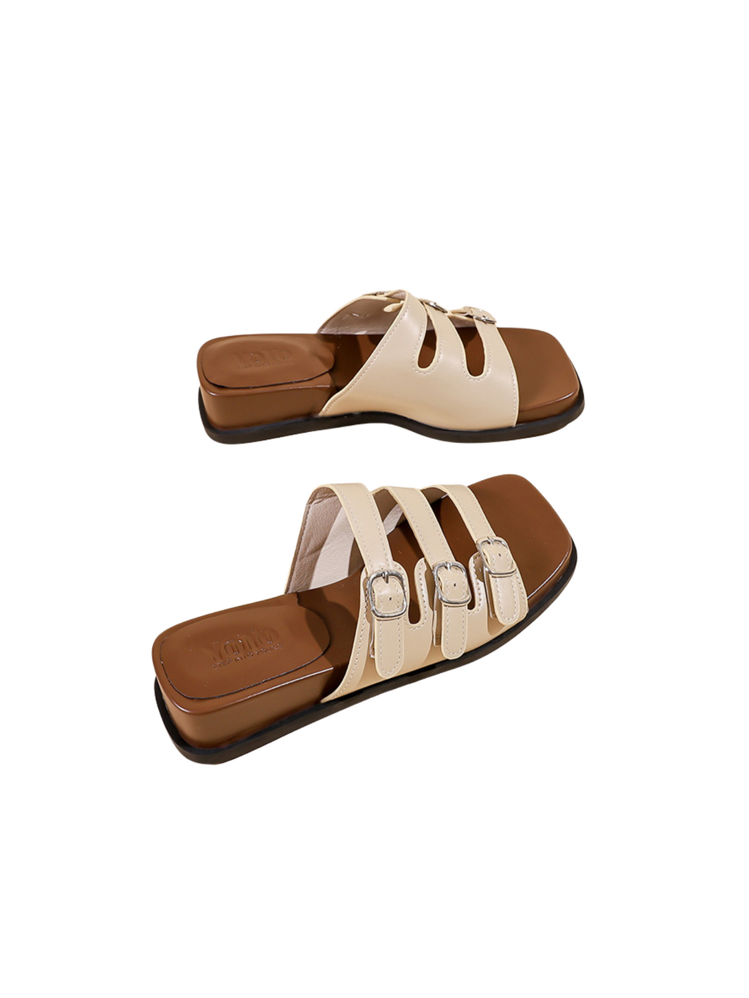 Vita Zen Slip On Sandals-Beige