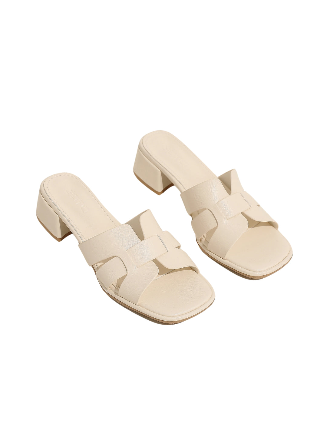 URBAN Luxe Block Heels-Off-White