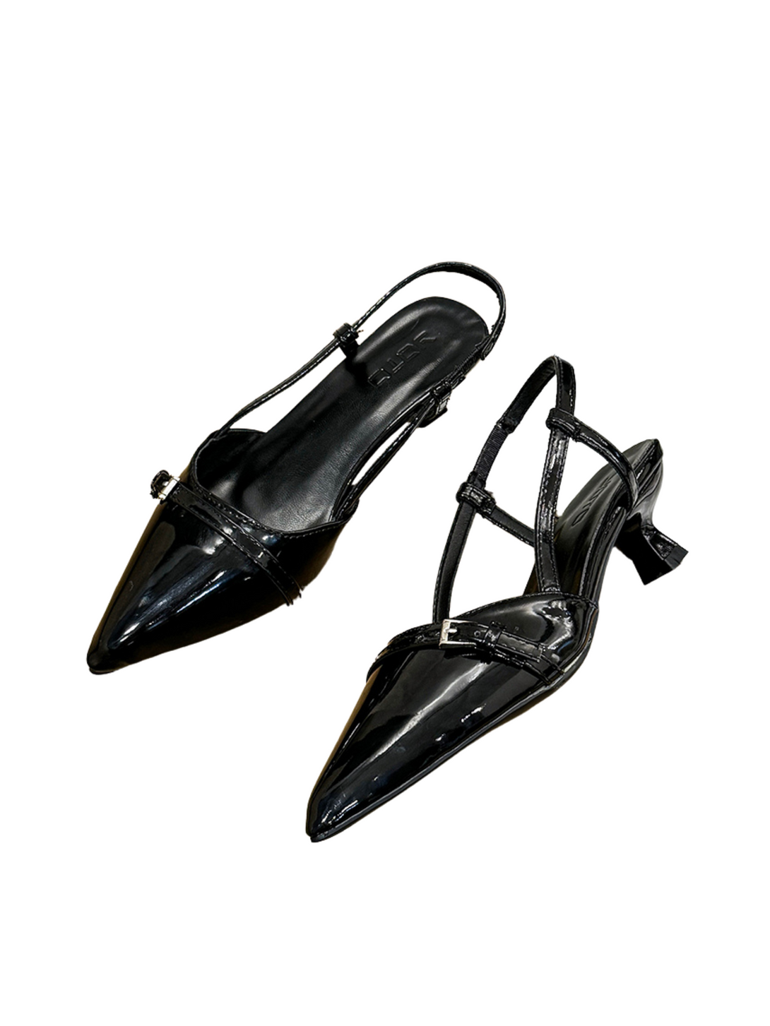 Midnight Kitten Heel-Black