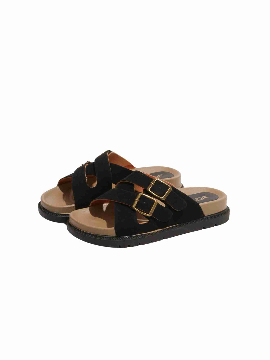 Daily Slide Suede Slip On Slipper-Beige
