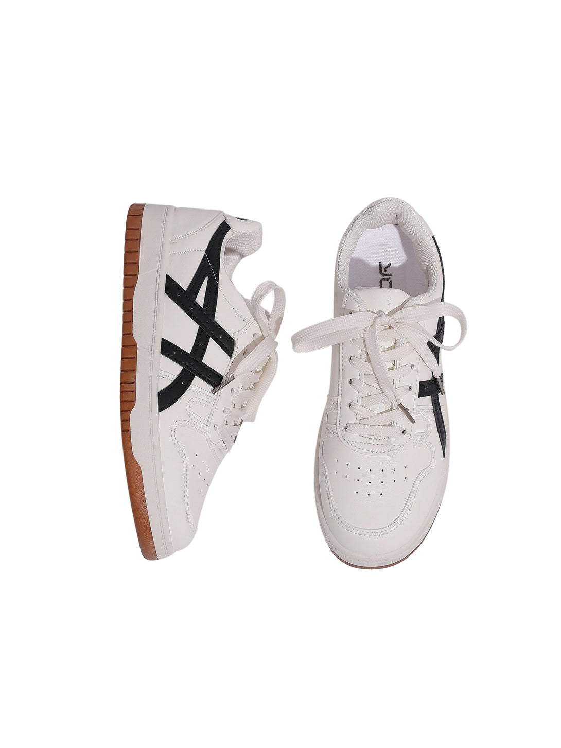Simple Core Lace-up Sneakers-Brown