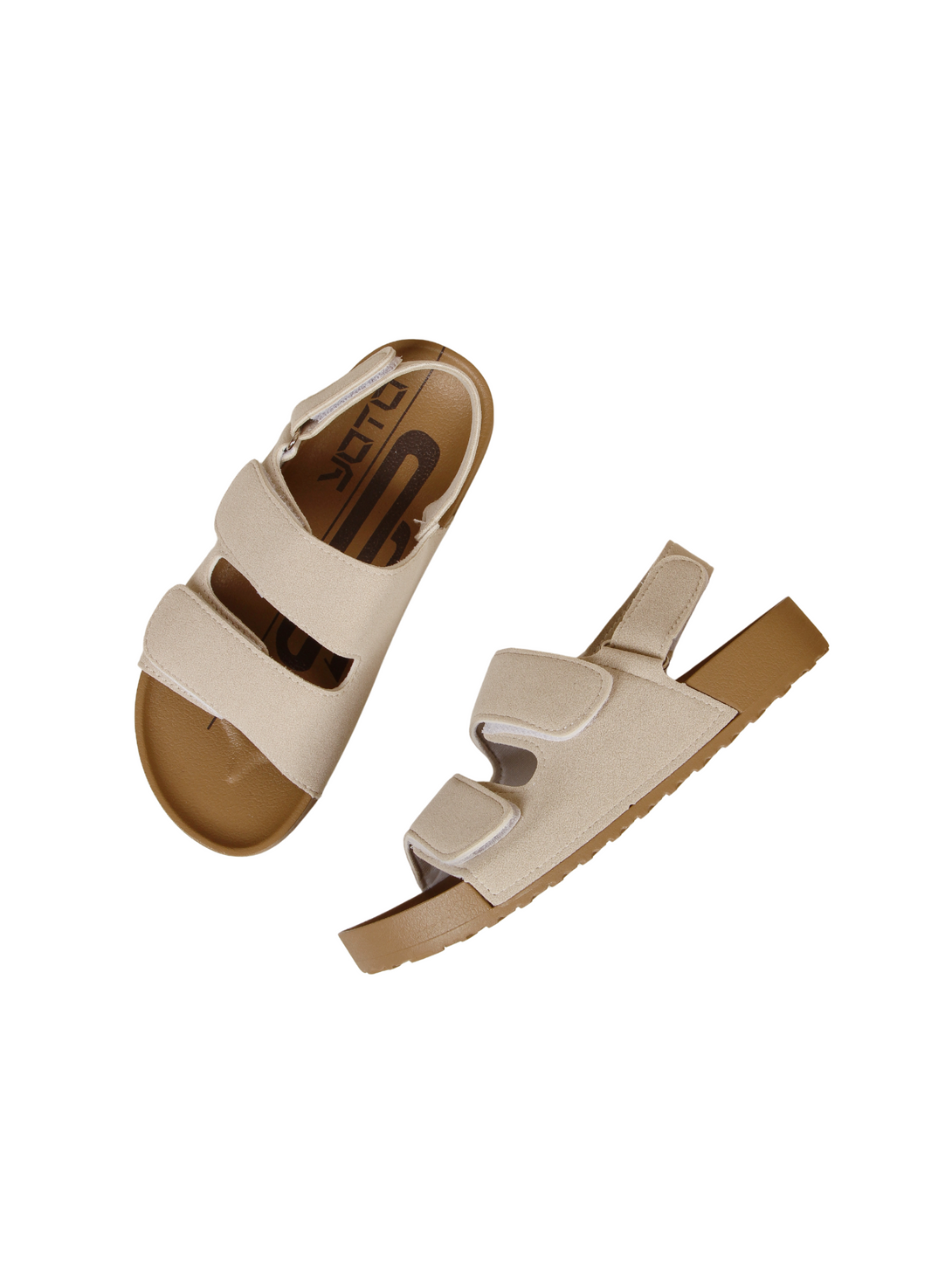 Walkthrough Everyday Adjustable Suede Sandals- Beige