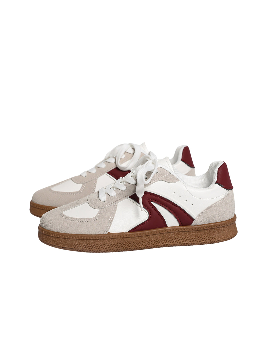 Simple Pulse Lace-up Sneakers-Red